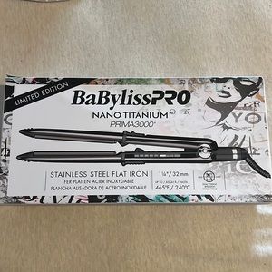 BaBylissPro Nano Titanium Prima3000 Stainless Steel Flat Iron